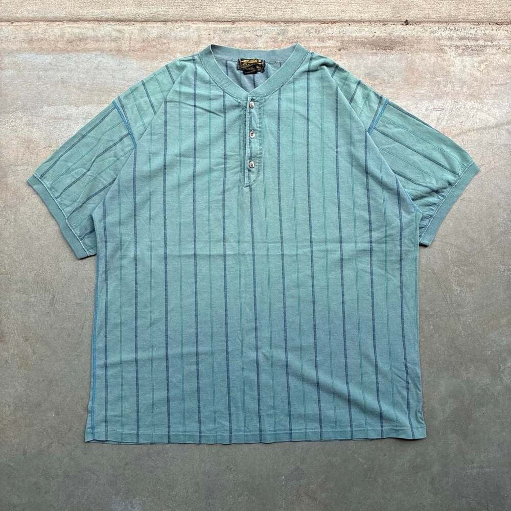 Vintage Eddie Bauer Striped Henley Tee XL